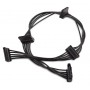 POWERTECH καλώδιο SATA 15pin σε 4x SATA 15pin CAB-W038, 40cm, μαύρο