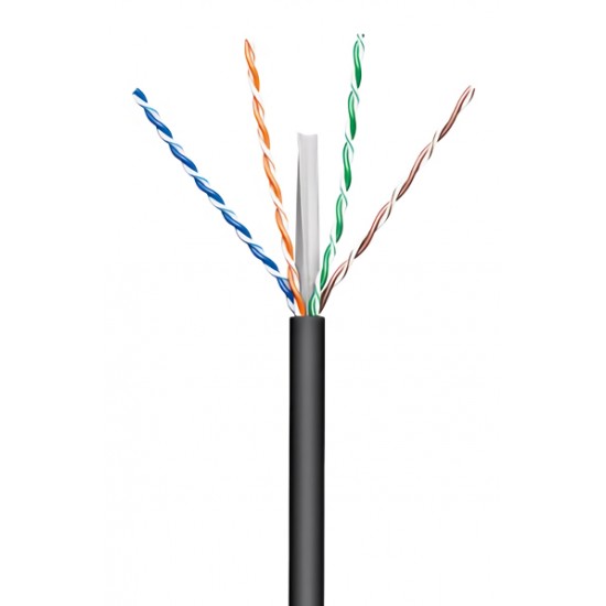 GOOBAY καλώδιο δικτύου 57293, CAT 6 U/UTP, CCA, έως 50m, 100m, μαύρο