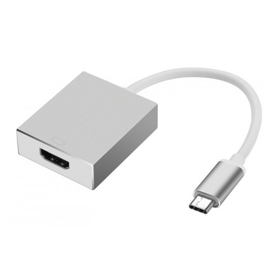 POWERTECH αντάπτορας USB-C σε HDMI CAB-UC006, 4K/30Hz, γκρι