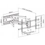 BRATECK επιτοίχια βάση τηλεόρασης LPA49-486XLD, 43-90", 80kg, heavy duty, full motion