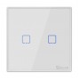 SONOFF smart διακόπτης T2EU2C-RF 433MHz, αφής, διπλός, λευκός