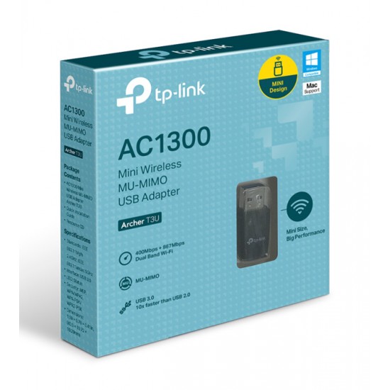 TP-LINK ασύρματος USB αντάπτορας δικτύου Archer T3U, 1300Mbps, Ver. 1.0