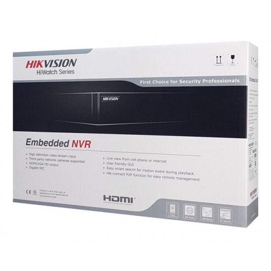 HIKVISION HIWATCH NVR καταγραφικό HWN-2104MH, H.265+, 4 κανάλια
