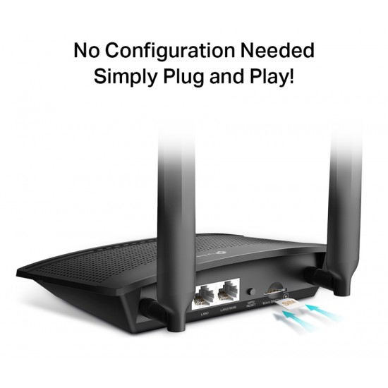TP-LINK Wireless N Router TL-MR100, 4G LTE, Wi-Fi 300Mbps, Ver. 1.2