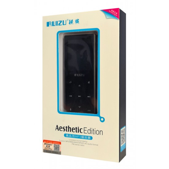 RUIZU MP3 player D29 με ηχείο, 1.8", 16GB, Bluetooth, ελληνικό μενού, μαύρο