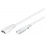 GOOBAY καλώδιο προέκτασης τροφοδοσίας 97200, 2x 0.75mm², 2m, λευκό