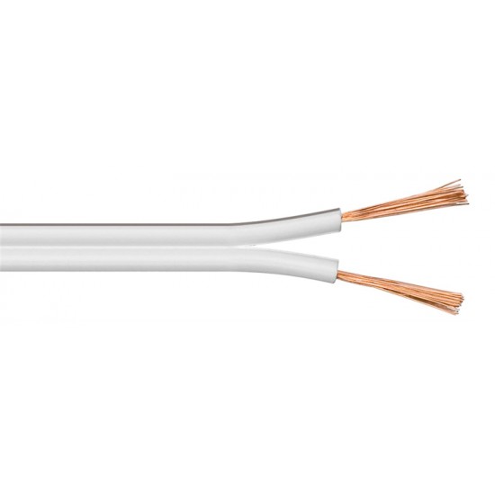 POWERTECH καλώδιο ήχου 2x 0.75mm² CAB-SP027, Copper, 10m, λευκό