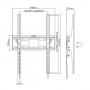 BRATECK επιτοίχια βάση τηλεόρασης LP42-64AT, 37-75", έως 75kg, οριζόντια