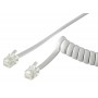 GOOBAY καλώδιο τηλεφώνου 50246, spiral, RJ10 4P4C, CCA, 2m, λευκό