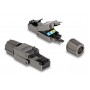 DELOCK βύσμα RJ45 CAT 8.1 STP 86514, tool-free, γκρι