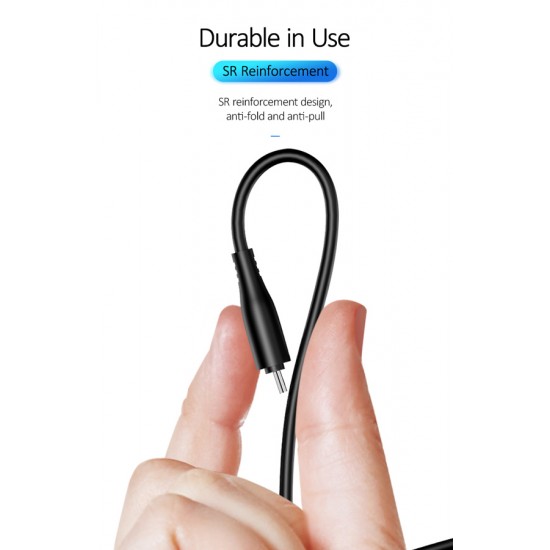 USAMS καλώδιο Lightning σε USB US-SJ266, 2A, 1m, μαύρο