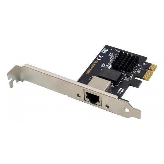 POWERTECH κάρτα επέκτασης PCIe σε RJ45 2.5G ST7266, RTL8125B