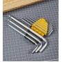DELI σετ κλειδιά Allen DL3088 με μακρύ βραχίονα, 1.5-10mm, Cr-V, 9τμχ