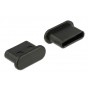 DELOCK κάλυμμα προστασίας για θύρα USB-C 64014, μαύρο, 10τμχ