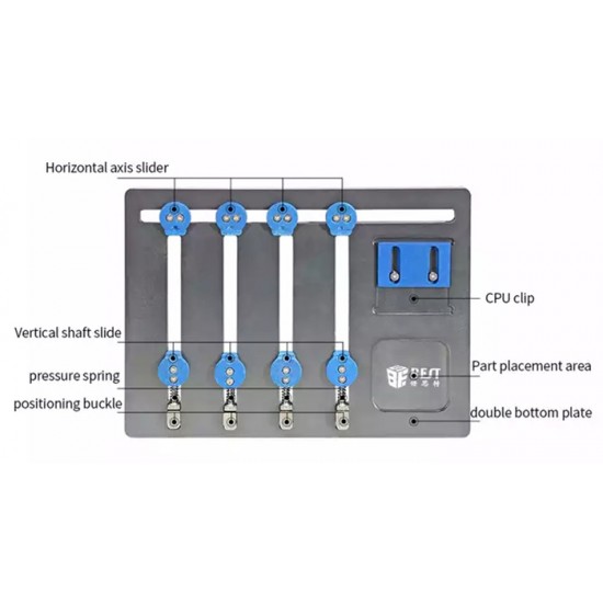BEST βάση motherboard BST-001Q για επισκευή smartphone, 4-axis, 15x20cm