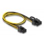 DELOCK καλώδιο PCI Express 6pin σε PCI Express 6+2 pin 83004, 50cm