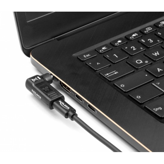 DELOCK αντάπτορας τροφοδοσίας laptop 60004, USB-C σε HP 4.5x3mm, μαύρος