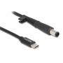 DELOCK καλώδιο τροφοδοσίας laptop 87972, USB-C σε HP 7.4x5.0mm, 1.5m, μαύρο