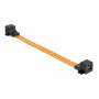 POWERTECH καλώδιο RJ45 θηλυκό CAB-W047, Cat 6 U/UTP, 30cm, κίτρινο