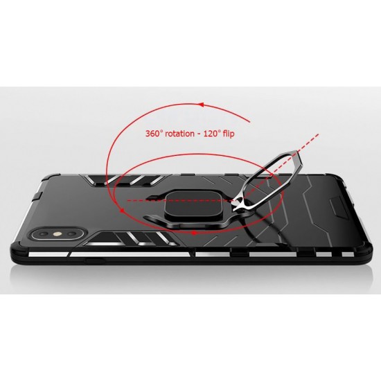 POWERTECH Θήκη Ring Armor MOB-1746 για iPhone 14, μαύρη