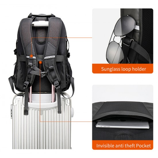 ARCTIC HUNTER τσάντα πλάτης B00388 με θήκη laptop 15.6", USB, 27L, μπλε