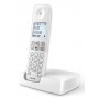 PHILIPS ασύρματο τηλέφωνο D2501W-34, με ελληνικό μενού, λευκό