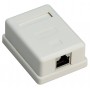 GOOBAY επιτοίχια πρίζα δικτύου 77634, 1 θύρα RJ45, CAT 6 STP, λευκή