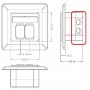 GOOBAY επιτοίχια πρίζα CAT 6 68244, 2x RJ45, 80x80mm, λευκή