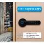 SECUKEY ηλεκτροπύρος D100-BT, συνδυασμού & fingerprint, μαύρος