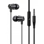 USAMS earphones με μικρόφωνο EP-42, 3.5mm σύνδεση, Φ10mm, 1.2m, μαύρα