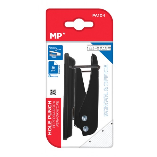 MP μεταλλικός διακορευτής PA104, μονός, 6mm, 2x9cm, μαύρος