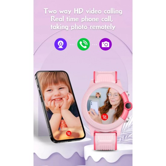 INTIME GPS smartwatch για παιδιά IT-051, 1.28", camera, 4G, IPX7, μαύρο