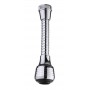 HOME USE κεφαλή βρύσης HUH-0104 με εύκαμπτο σπιράλ, 14.5cm, ασημί