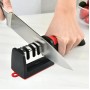 Ακονιστήρι μαχαιριών TOOL-0080, 4 επιπέδων, μαύρο & κόκκινο