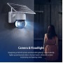 SECTEC smart ηλιακή κάμερα ST-S518M-3M με προβολείς, 3MP, Wi-Fi, PTZ
