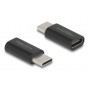 DELOCK αντάπτορας USB-C 60034, αρσενικό σε θηλυκό, 10Gbps, μαύρος