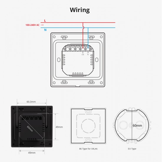 SONOFF smart panel ελέγχου NSPanel Pro, οθόνη αφής, Wi-Fi, Zigbee, λευκό