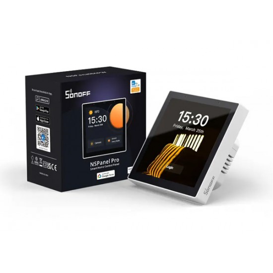 SONOFF smart panel ελέγχου NSPanel Pro, οθόνη αφής, Wi-Fi, Zigbee, λευκό