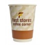FAST STORES COFFEE CORNER χάρτινα ποτήρια καφέ, 8oz, χωρίς καπάκι, 20τμχ