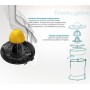 BRUNO ηλεκτρικός στίφτης BRN-0096, συνεχούς ροής, 600W, inox-μαύρο