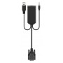 GOOBAY αντάπτορας VGA σε HDMI 61259, 3.5mm Jack, 1080p/60Hz, μαύρος