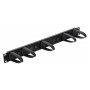 DELOCK cable management 43345 για rack 19"/1U, 5x γάντζοι, μαύρο