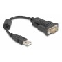 DELOCK αντάπορας USB σε RS-232 61549, 921.6Kbps, 0.25m, μαύρος