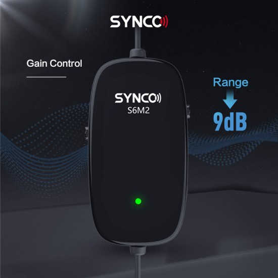 SYNCO μικρόφωνο Lav-S6M2, clip-on, omnidirectional, 3.5mm, 400mAh, μαύρο