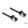 DELOCK καλώδιο δικτύου 80183, CAT 8.1 U/FTP, 40Gbps, εύκαμπτο, 1m, μαύρο