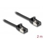 DELOCK καλώδιο δικτύου 80184, CAT 8.1 U/FTP, 40Gbps, εύκαμπτο, 2m, μαύρο