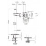BRATECK βάση γραφείου οθόνης LDT66-C011, 17-32", έως 9kg