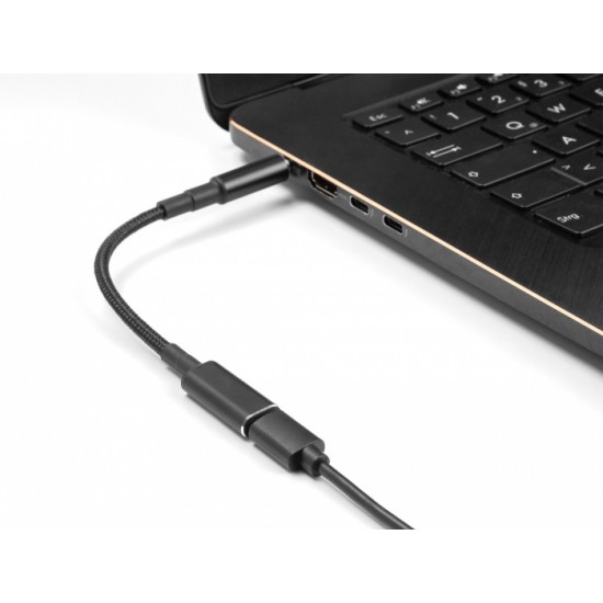 POWERTECH αντάπτορας τροφοδοσίας laptop CAB-UC067, USB-C σε IBM 7.9x5.5mm, μαύρος
