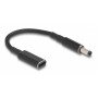 POWERTECH καλώδιο τροφοδοσίας CAB-UC069, USB-C σε 5.5x2.1mm, 15cm, μαύρο