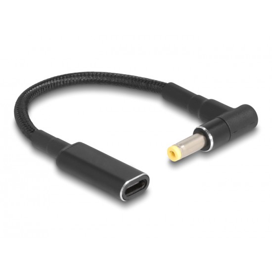 POWERTECH αντάπτορας τροφοδοσίας laptop CAB-UC073, USB-C σε HP 4.8x1.7mm, μαύρος